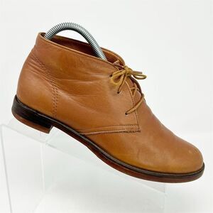 Batistrada Brown Leather Lace Up Chukka Boots Size 38 (US 7-7.5) Made in Moldova